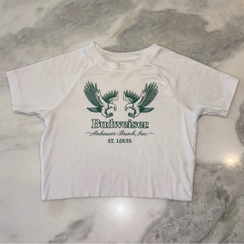 PacSun Budweiser Short Sleeve Crop Tee